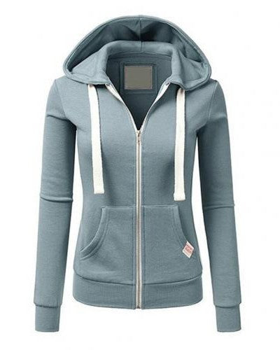Damen Fleece-Hoodie Reißverschluss