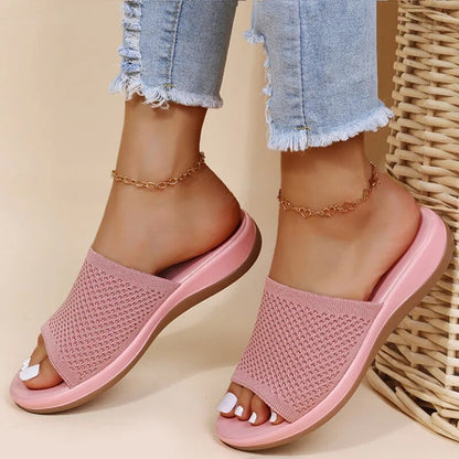 Eveloria Damen Slip-On-Sandalen Atmungsaktives Mesh