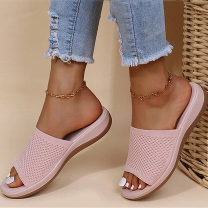Eveloria Damen Slip-On-Sandalen Atmungsaktives Mesh