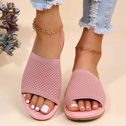 Eveloria Damen Slip-On-Sandalen Atmungsaktives Mesh