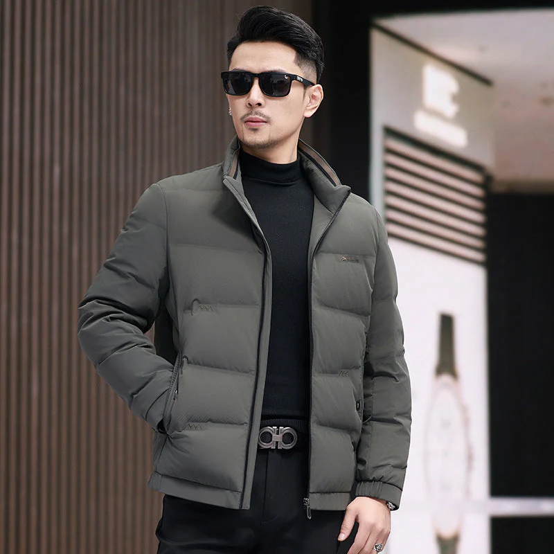 Herren Pufferjacke Leicht Warm Uni