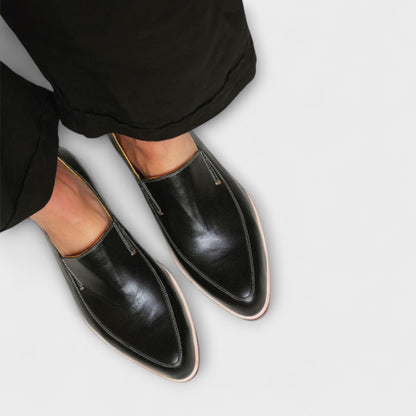 Damen Klassische Slip-On Loafer Flache Schuhe