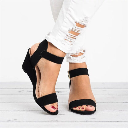 Eveloria Damen Keilsandalen Rutschfest Hoher Absatz