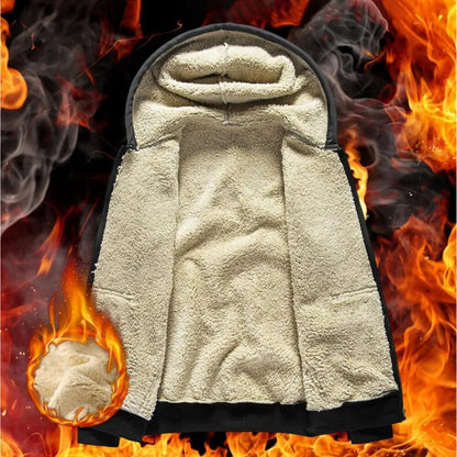 Herren Fleecejacke Teddyfutter Warm Beige