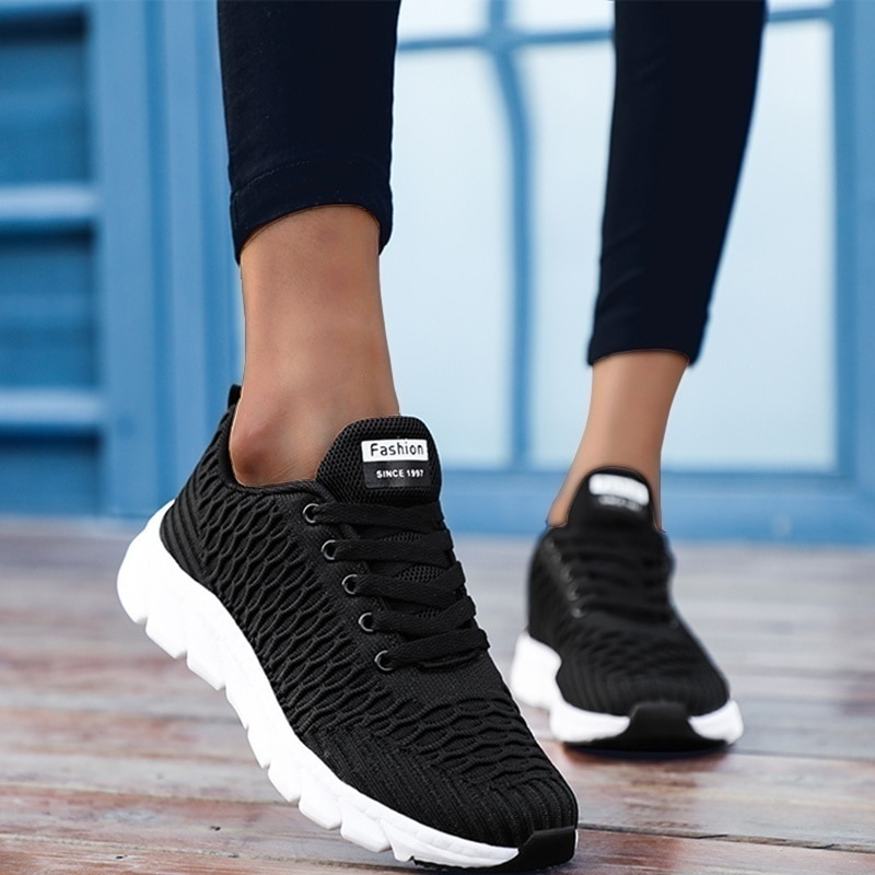 Eveloria Damen Leichte Knöchelhohe Sneaker Rutschfeste Sohle