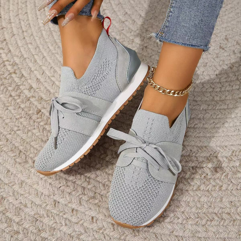 Eveloria Damen Orthopädische Laufschuhe Leichtes Mesh Weiß