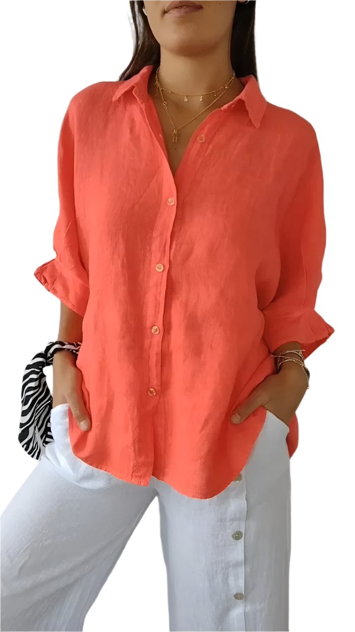 Damen Bluse Unifarben Leicht Sommerlich