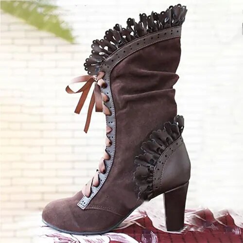 Eveloria Damen Stiefel Hochabsatz