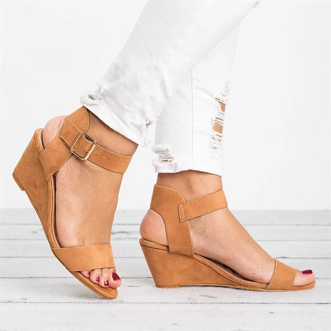 Eveloria Damen Keilsandalen Rutschfest Hoher Absatz