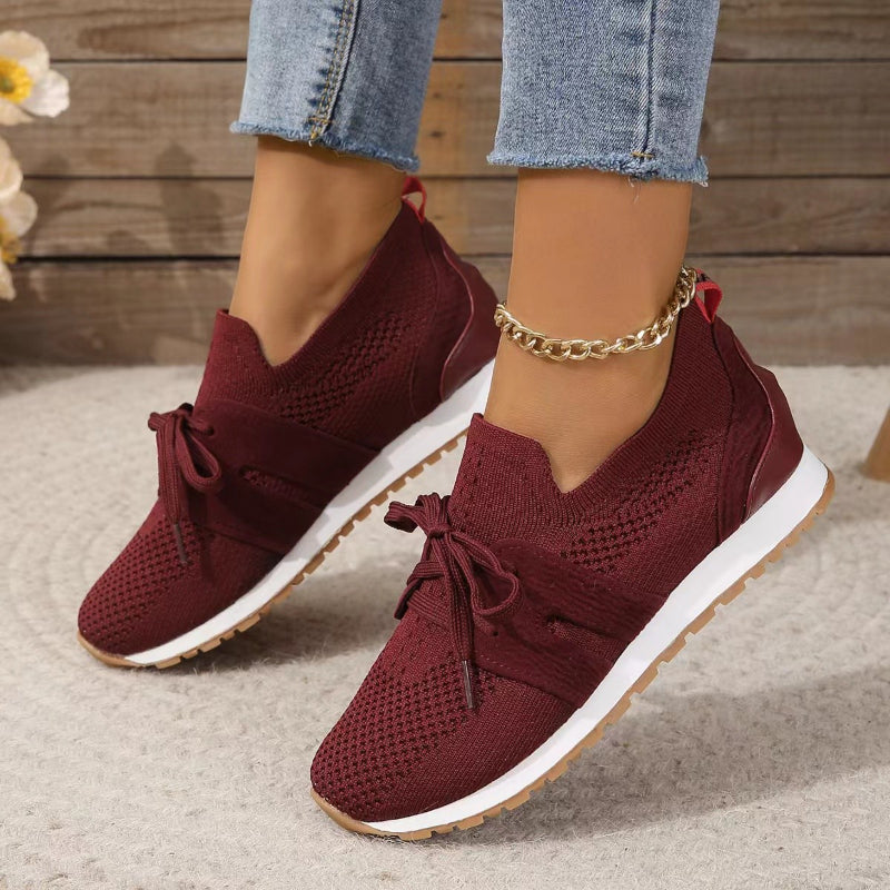 Eveloria Damen Orthopädische Laufschuhe Leichtes Mesh Weiß