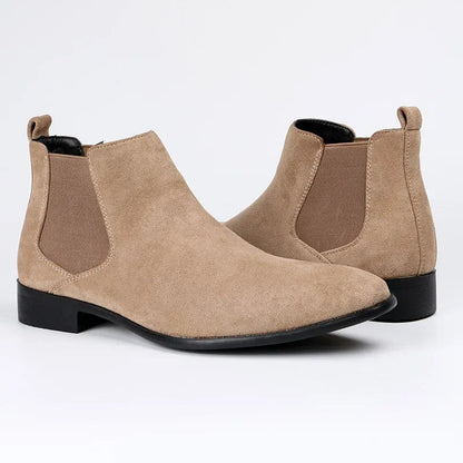 Herren Chelsea Boots Spitze Form Elastisch
