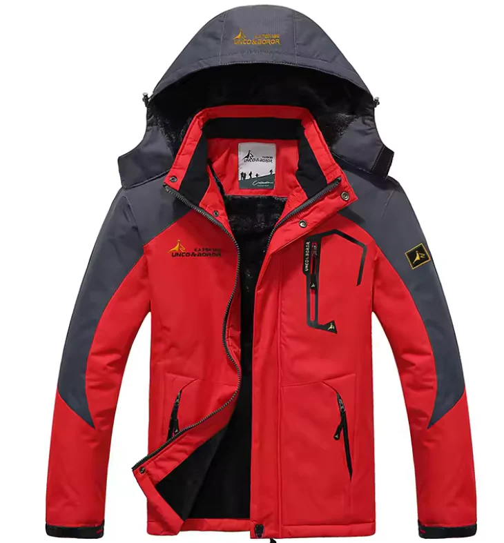 Herren Winterparka Winddicht Wasserabweisend Fleece-Futter Kapuze