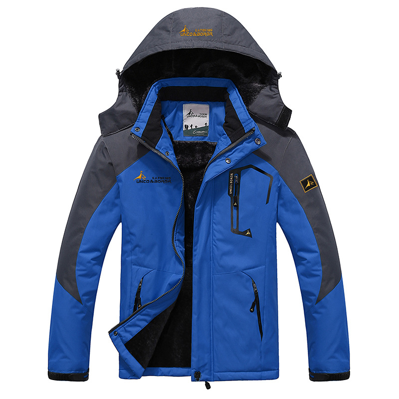 Herren Winterparka Winddicht Wasserabweisend Fleece-Futter Kapuze