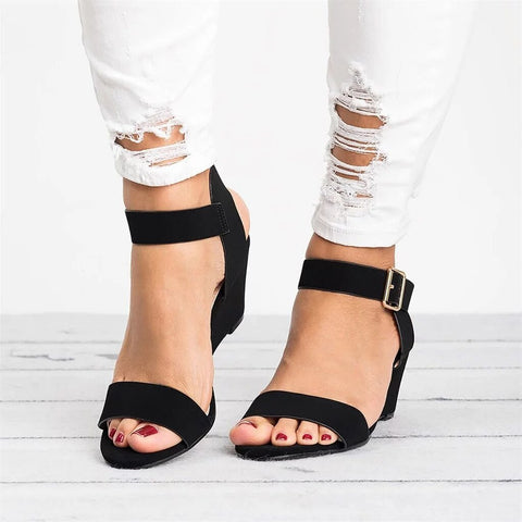 Eveloria Damen Keilsandalen Rutschfest Hoher Absatz - Eveloria