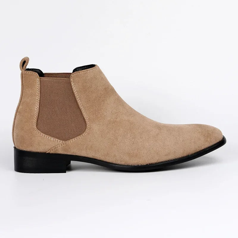 Herren Chelsea Boots Spitze Form Elastisch