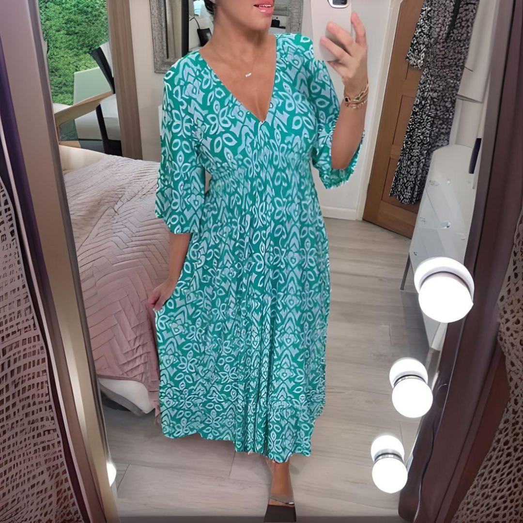 Eveloria Damen Maxi-Sommerkleid Bohème-Stil