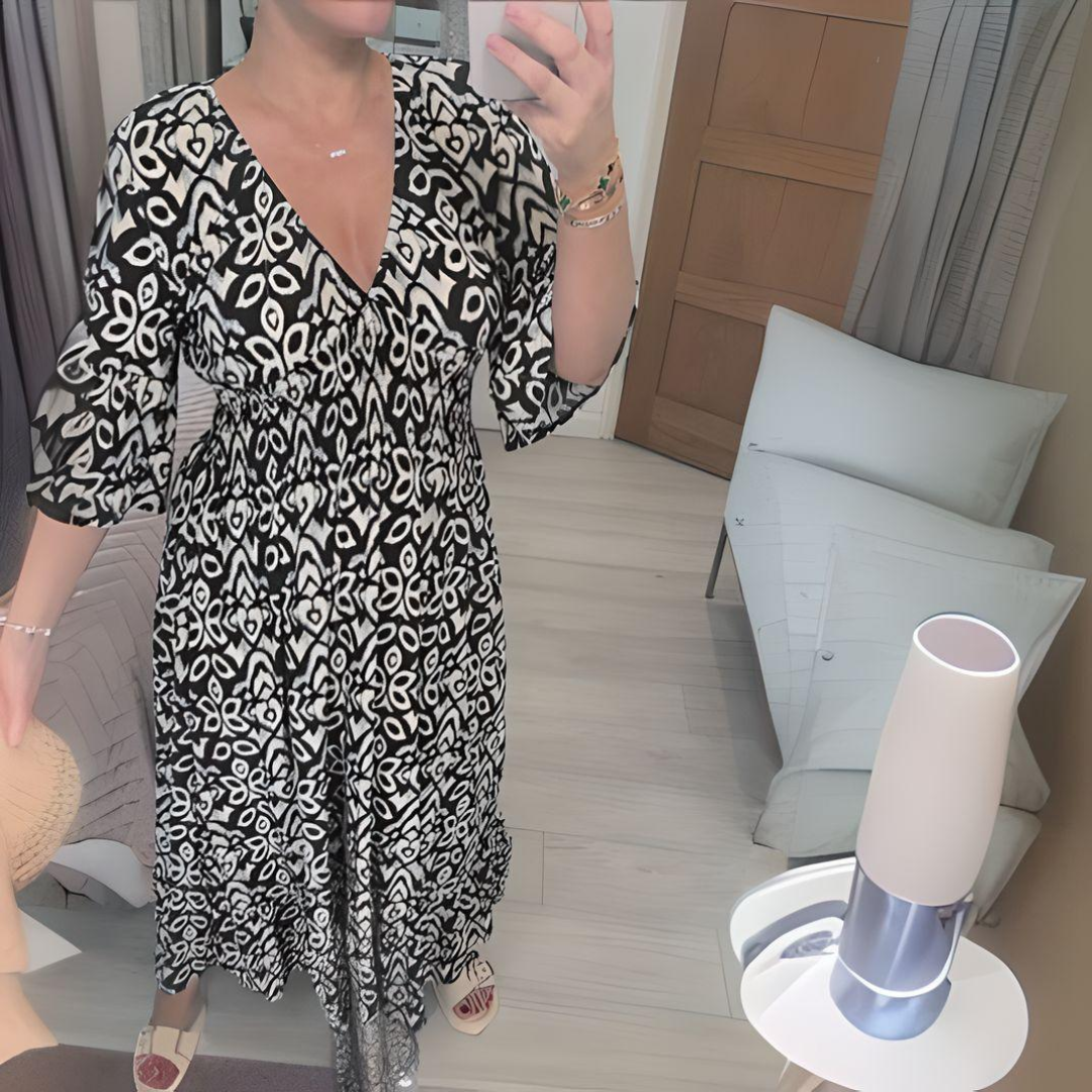 Eveloria Damen Maxi-Sommerkleid Bohème-Stil