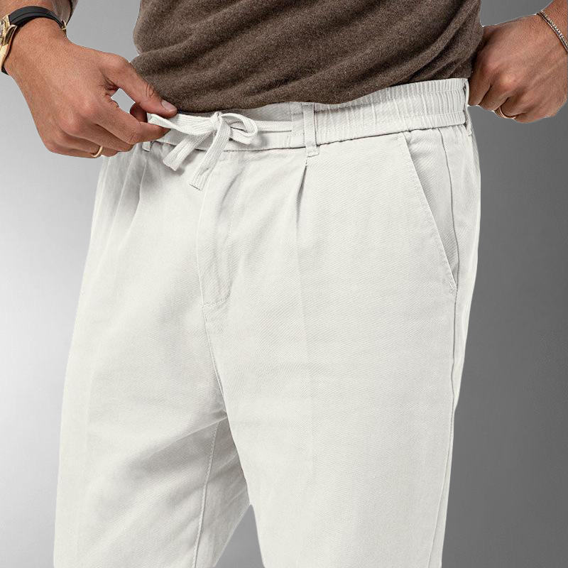 Eveloria Herren Linienhose Leicht Beige