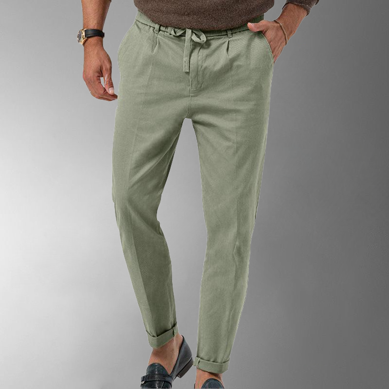 Eveloria Herren Linienhose Leicht Beige