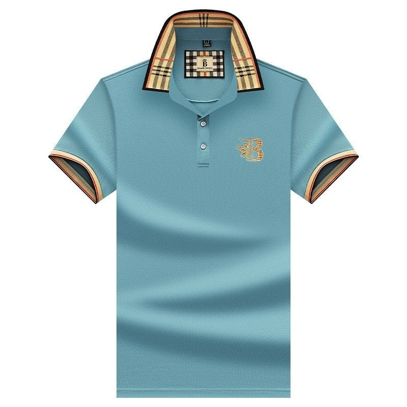 Herren Polo-Shirt Kurzarm Karomuster Business