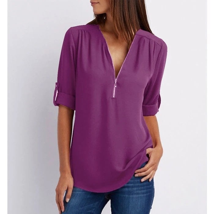Eveloria Damen Bluse Lockere Stilvolle Baumwolle