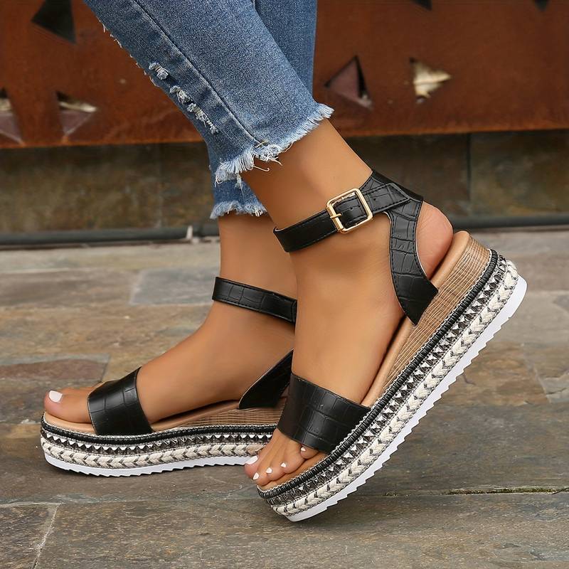 Damen Orthopädische Sandalen Komfortabel Leder Braun