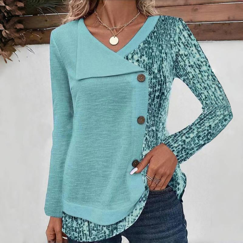 Damen Cardigan Asymmetrisch Mit Knöpfen - Eveloria