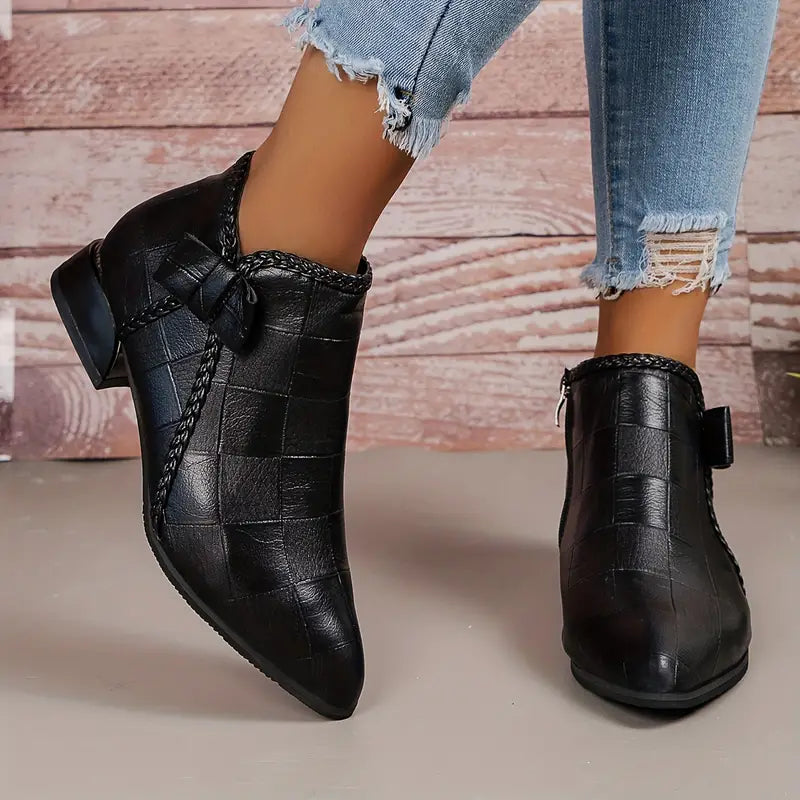 Damen Niedrigabsatz Stiefel Bequem - Eveloria