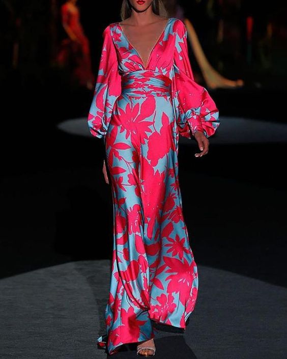 Damenkleid V-Ausschnitt Modisch - Eveloria