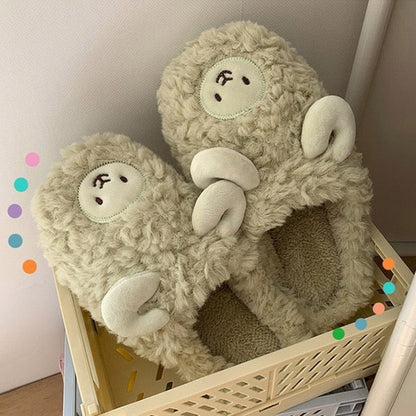 Eveloria Damen Flauschige Tierpantoffeln