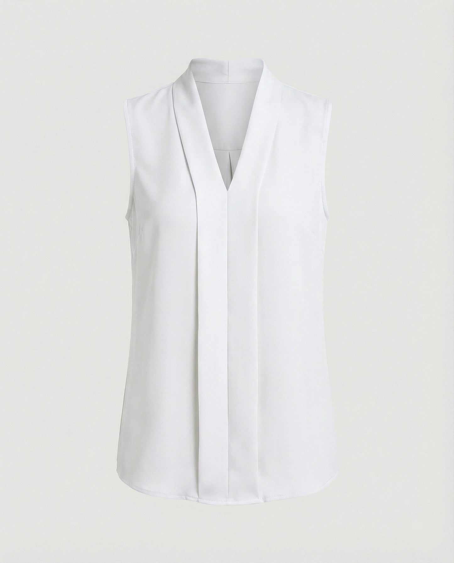 Damen Ärmelloses Sommertop Stoff Elegant Weißen