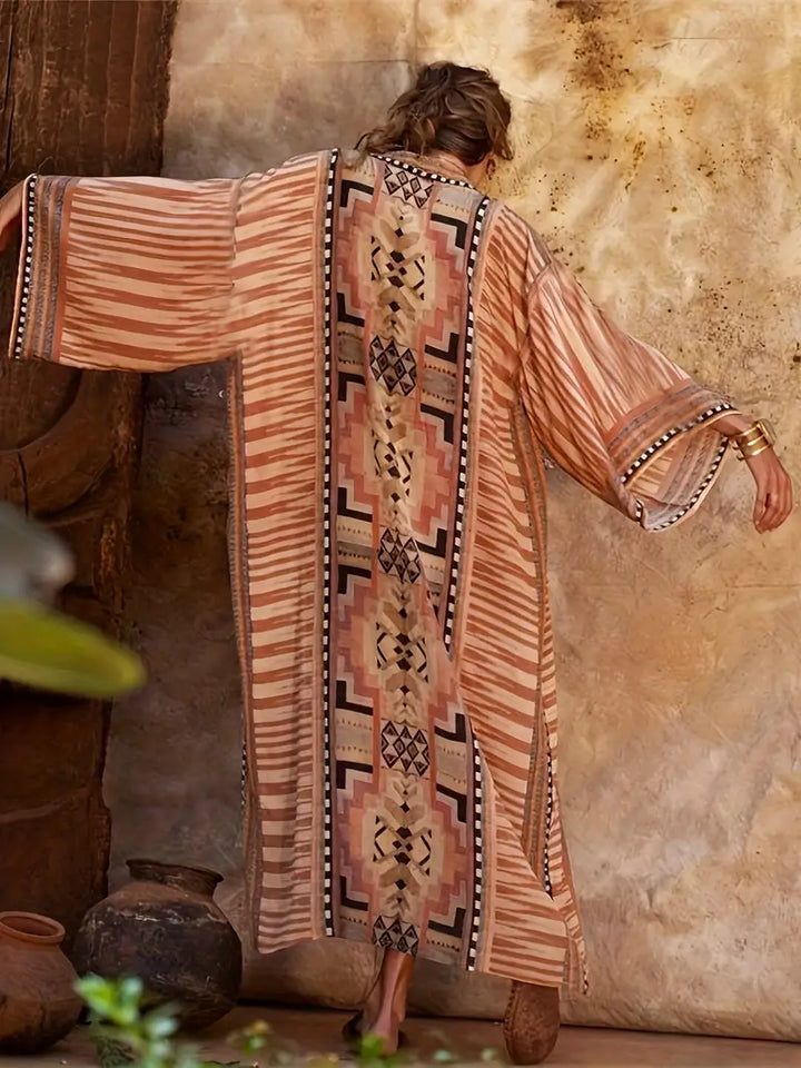 Eveloria Damen Übergröße Kimono Boho-Stil