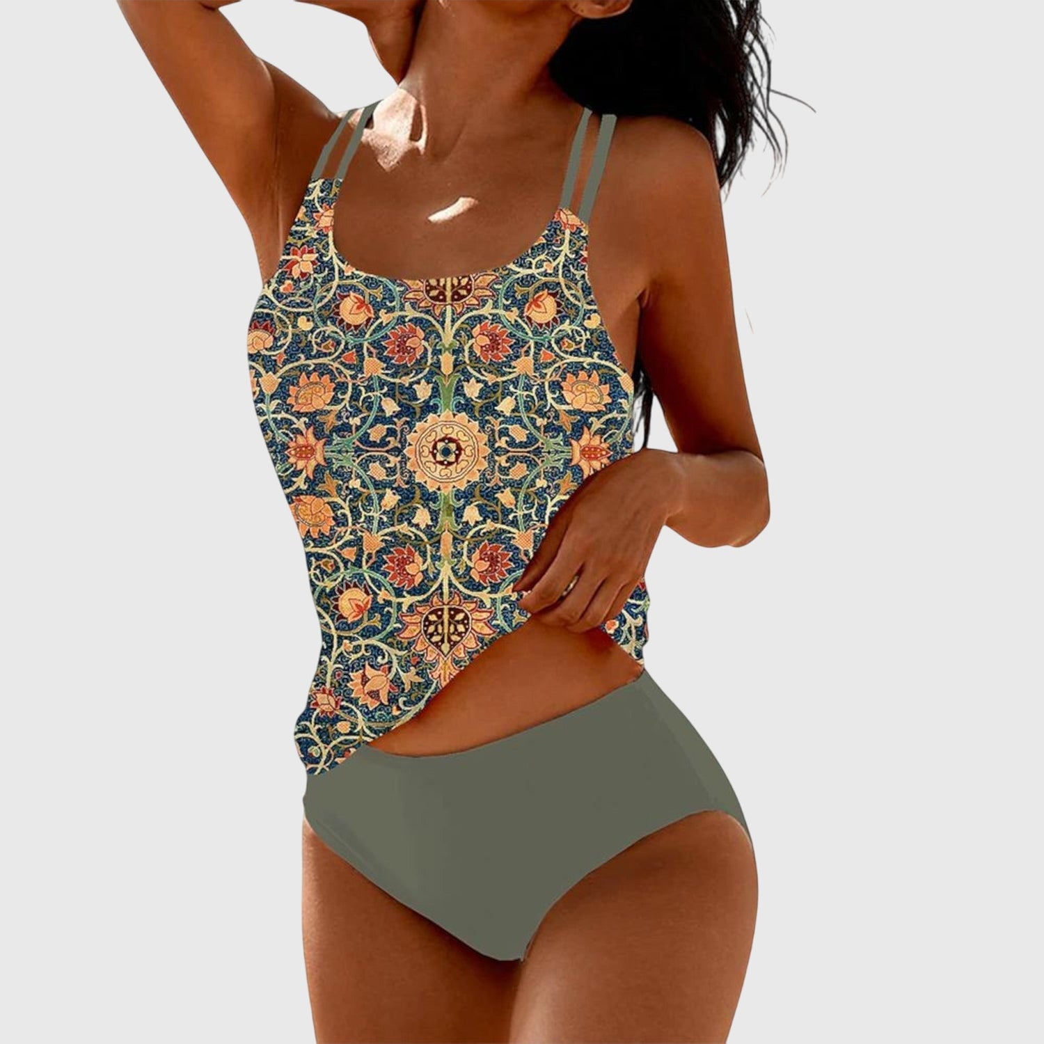 Damen Bedrucktes Tankini Bademode Set - Eveloria