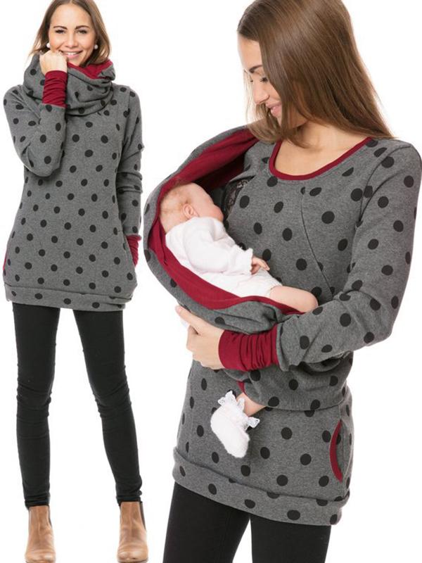 Schwangerschafts-Stillkleidung Blumendruck Sweatshirt mit