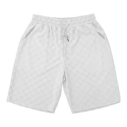 Eveloria Damen Kurzarm-Shorts-Set Schachbrettmuster