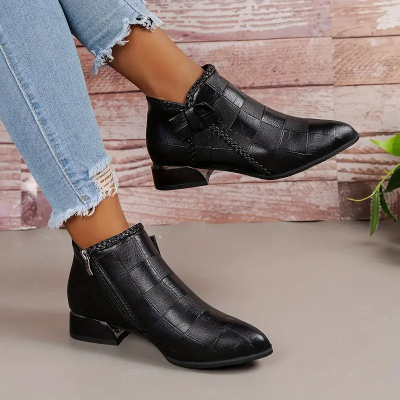 Damen Niedrigabsatz Stiefel Bequem