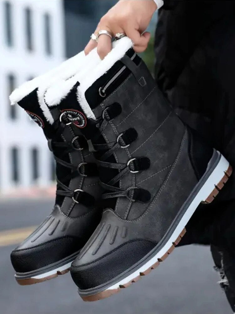 Herren Winterschuhe Mittelhoch Schnürung Warmfutter