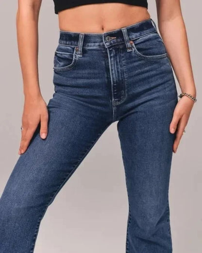 Damen High-Waist Flare Jeans Stilvoll