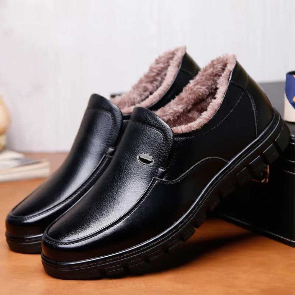 Herren Leder-Winterschuhe Slip-On
