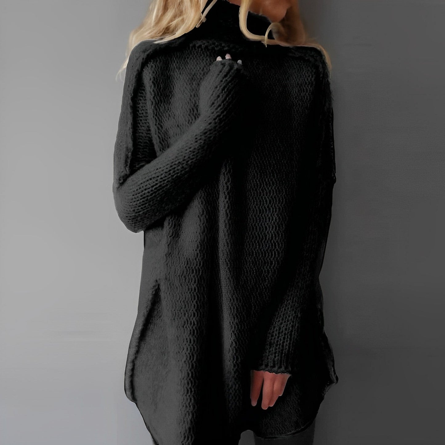 Eveloria Damen Strickpullover Lang