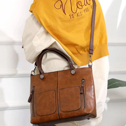 Eveloria Damen Schultertasche Klassisch Leder