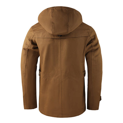 Herren Winterjacke Kapuze Warm Wetterfest