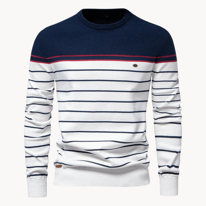 Eveloria Damen Pullover Baumwoll Streifenmuster - Eveloria