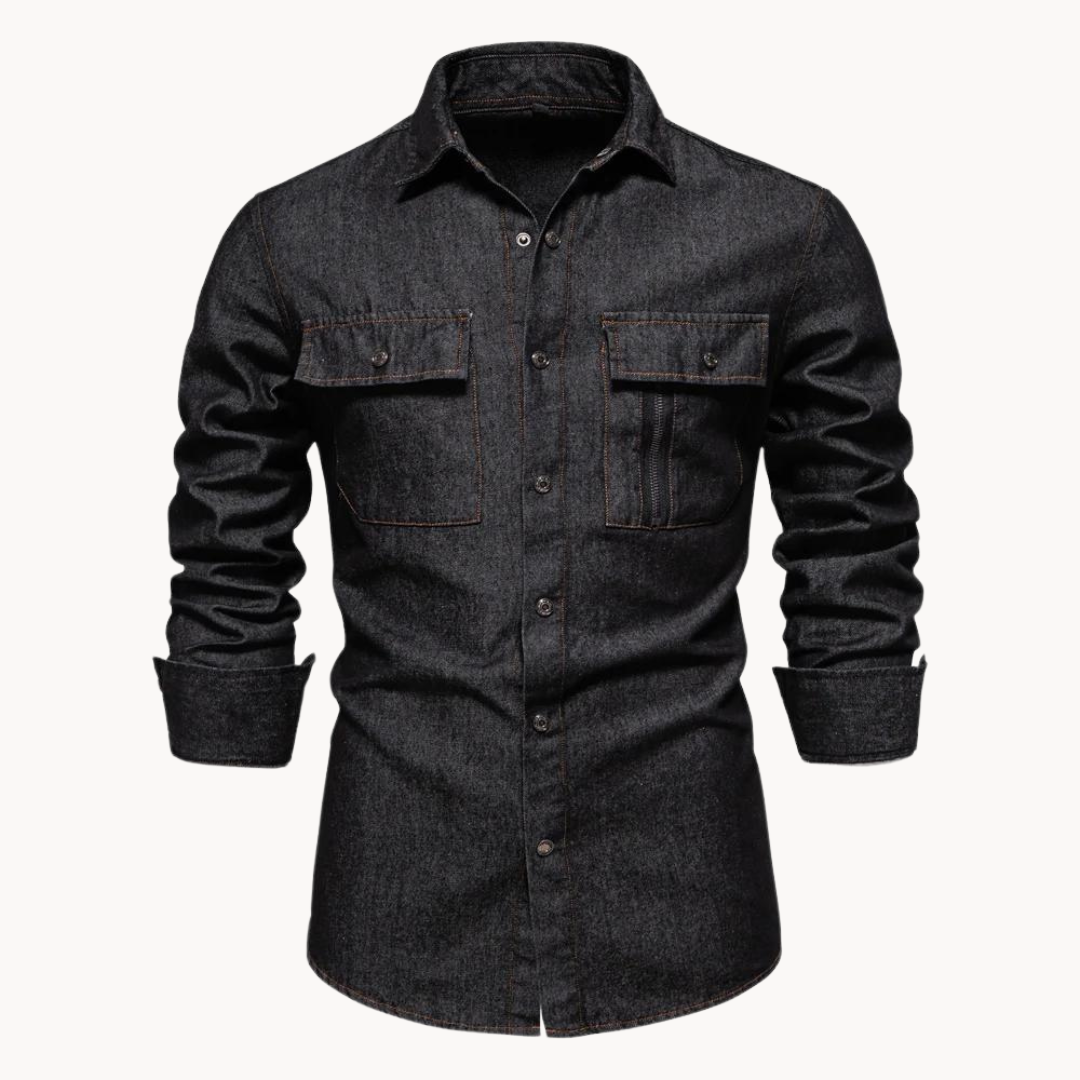 Eveloria Damen Jeanshemd Locker Passform - Eveloria