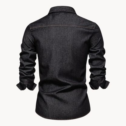 Eveloria Damen Jeanshemd Locker Passform