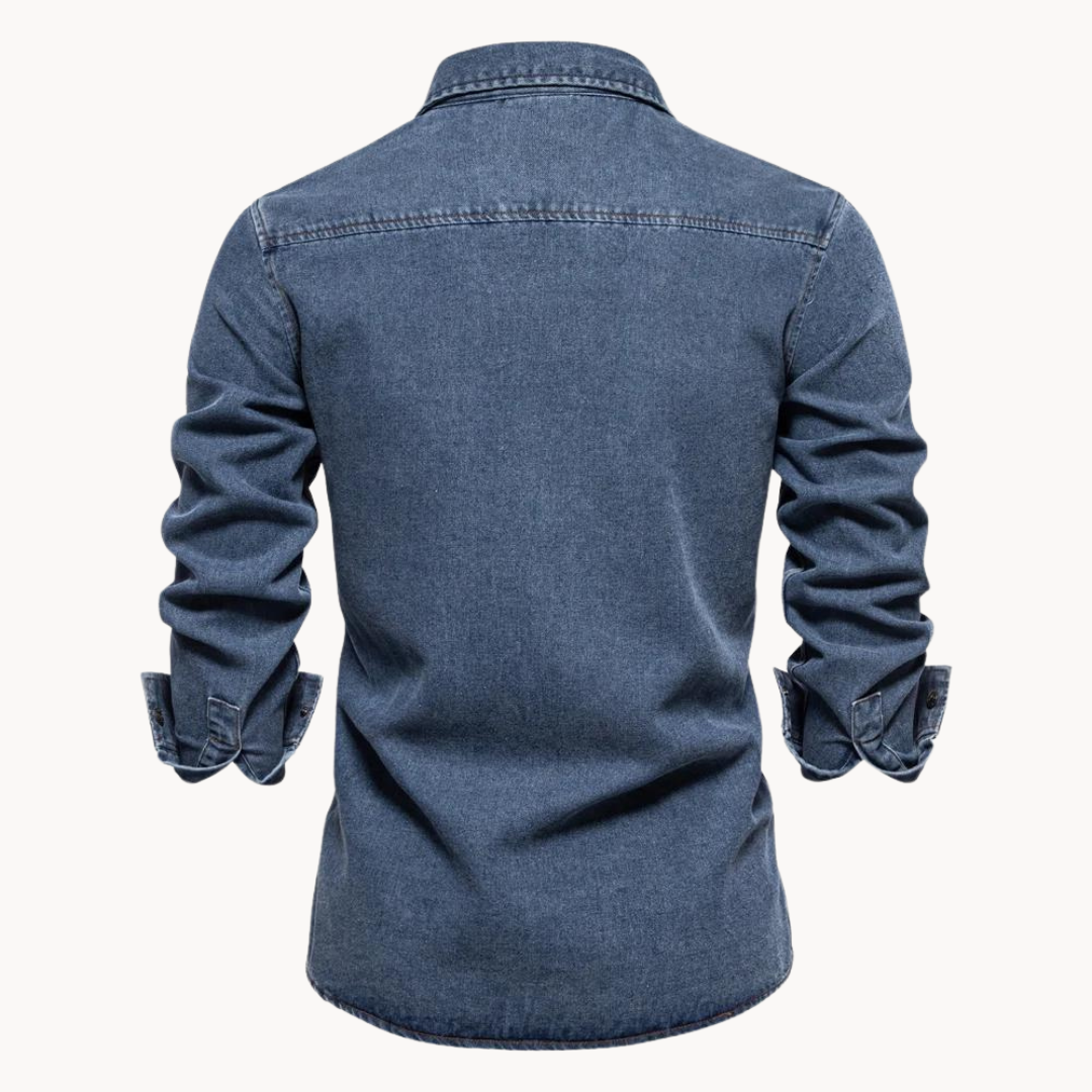 Eveloria Damen Jeanshemd Locker Passform