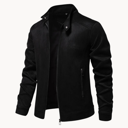 Eveloria Herren Wildlederjacke Stilvoll Braun