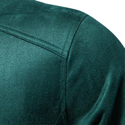 Eveloria Herren Wildlederjacke Stilvoll Braun