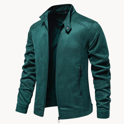 Eveloria Herren Wildlederjacke Stilvoll Braun - Eveloria