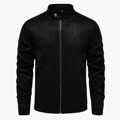Eveloria Herren Wildlederjacke Stilvoll Braun